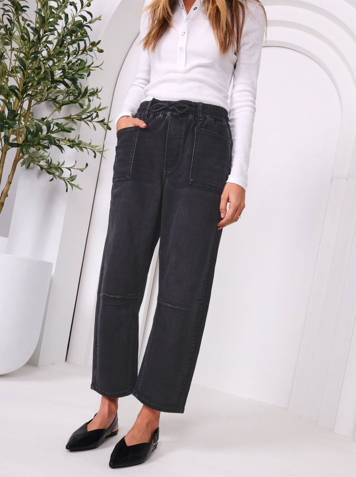 Leo Barrel Jeans - Black jeans Monaco Jeans