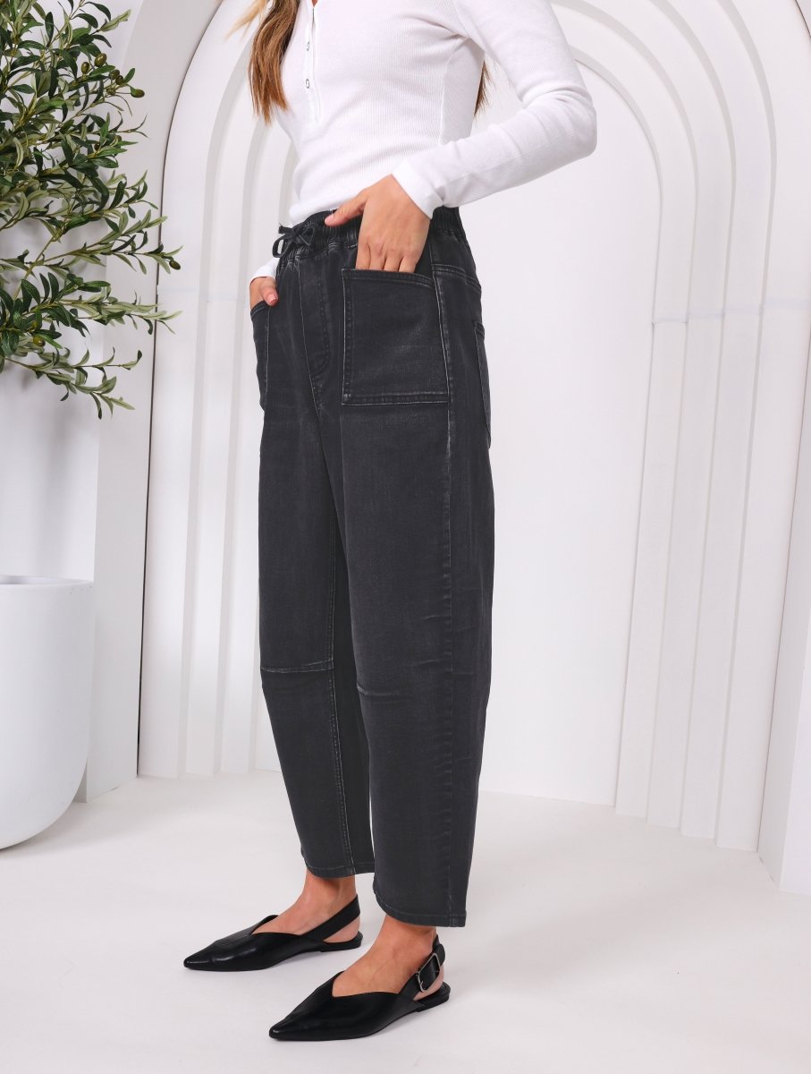 Leo Barrel Jeans - Black jeans Monaco Jeans