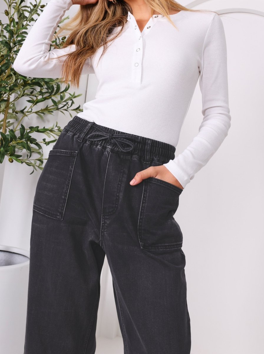 Leo Barrel Jeans - Black jeans Monaco Jeans