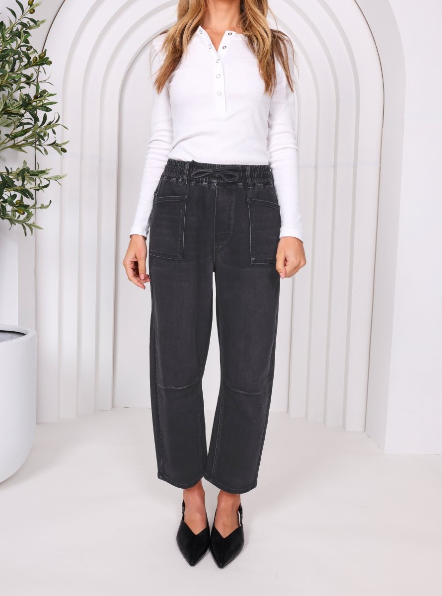 Leo Barrel Jeans - Black jeans Monaco Jeans