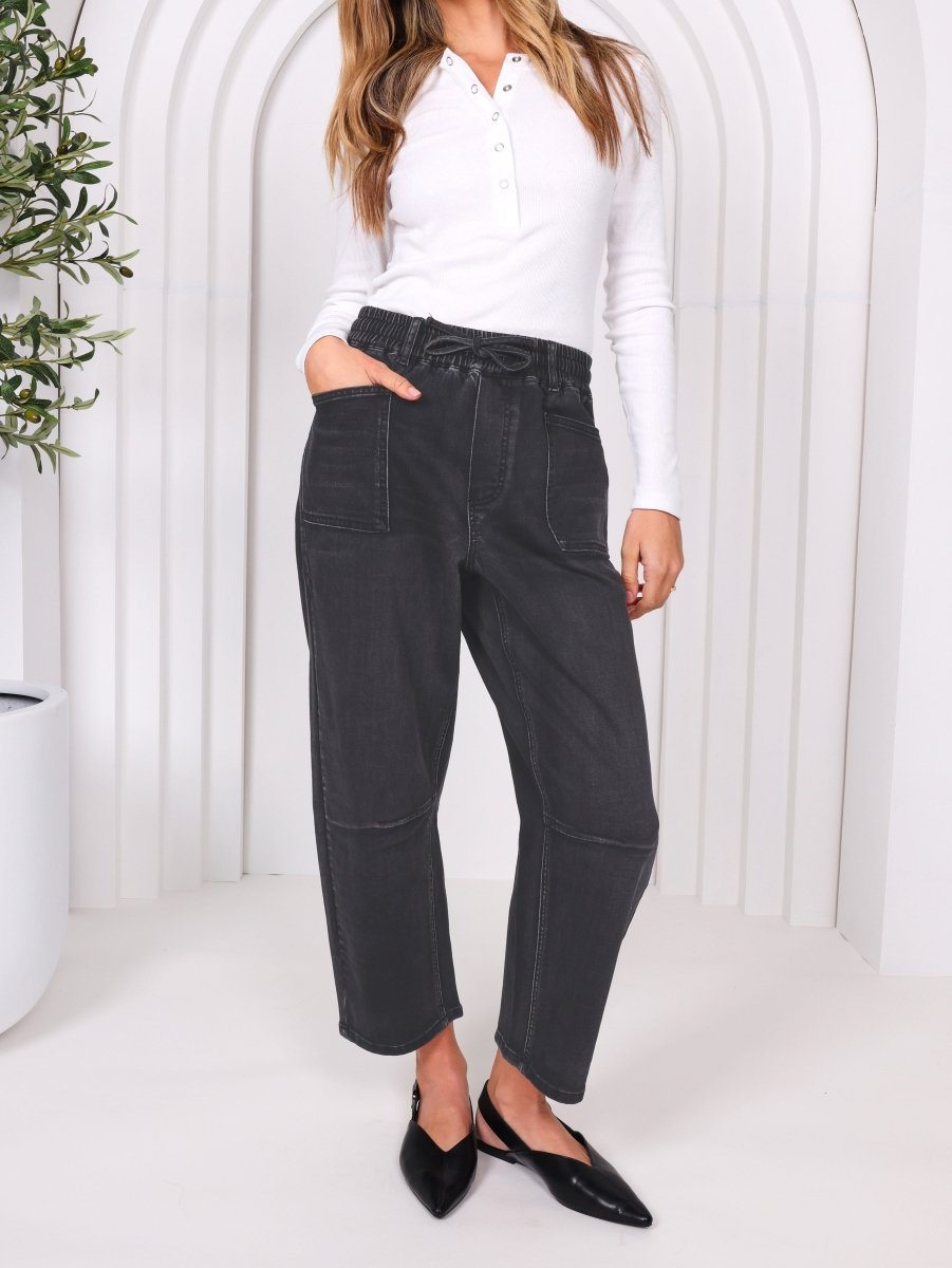 Leo Barrel Jeans - Black jeans Monaco Jeans