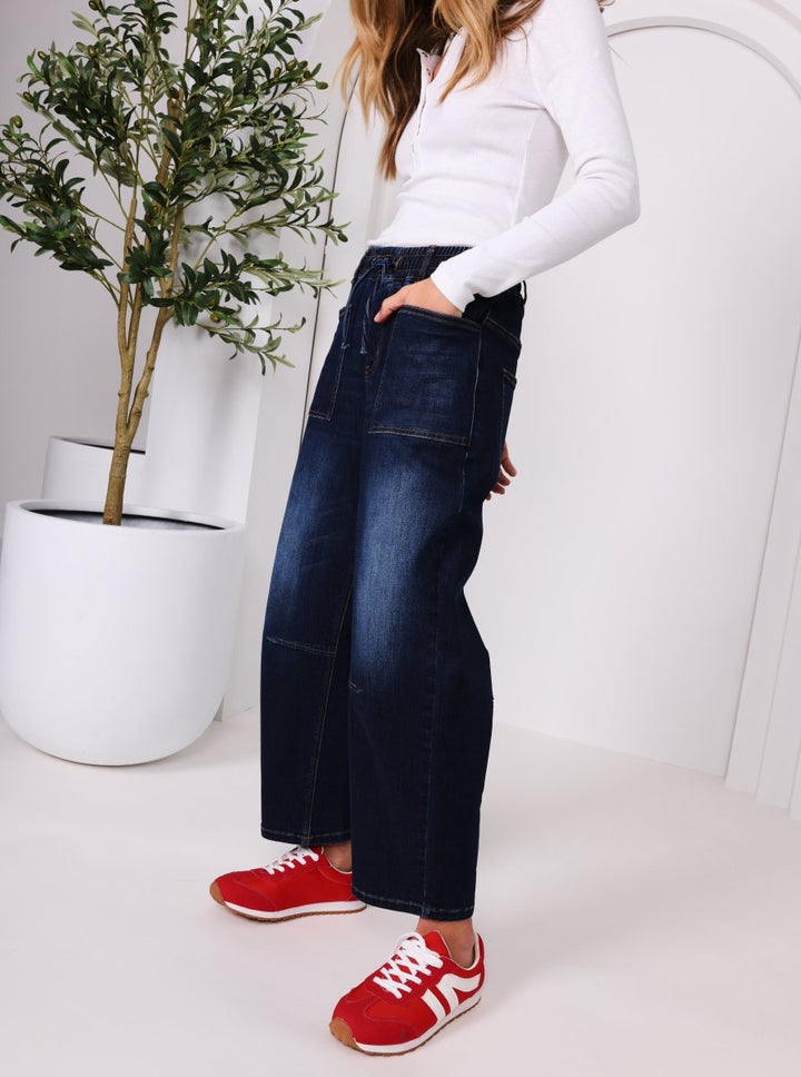 Leo Barrel Jeans - Ink Jean Monaco Jeans 8(AUS)
