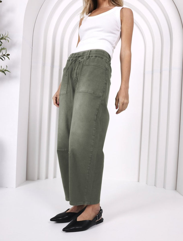 Leo Barrel Jeans - Khaki Jean Monaco Jeans
