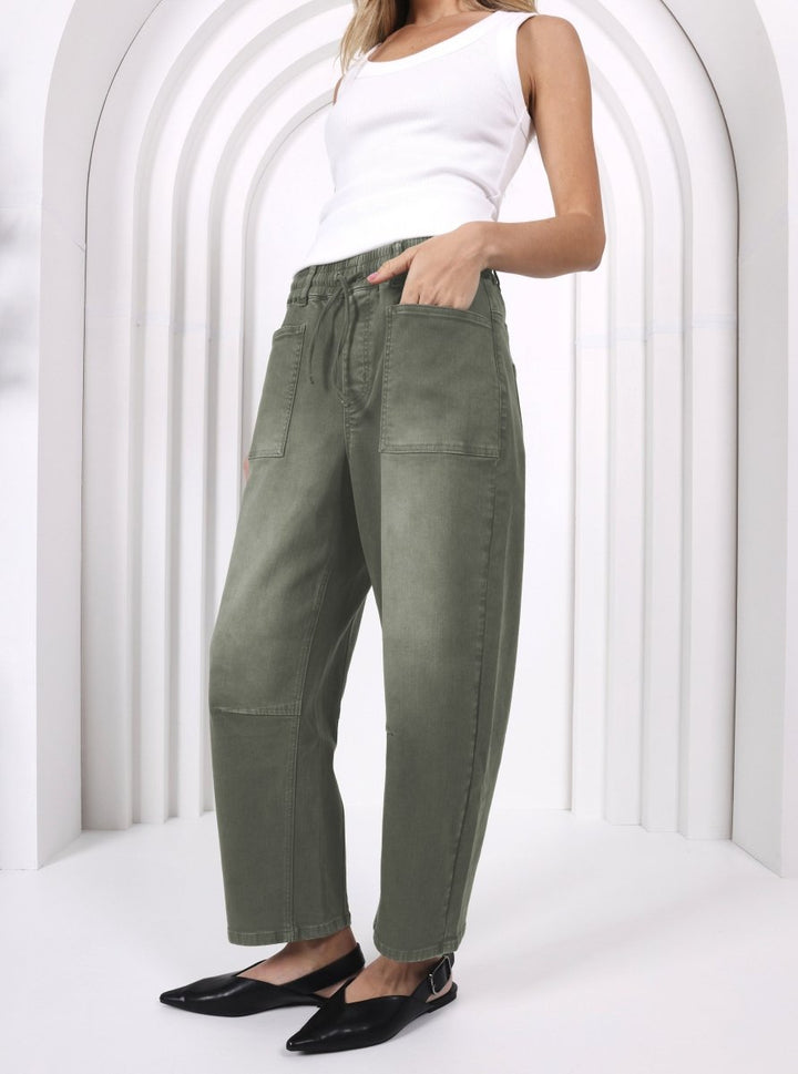 Leo Barrel Jeans - Khaki Jean Monaco Jeans
