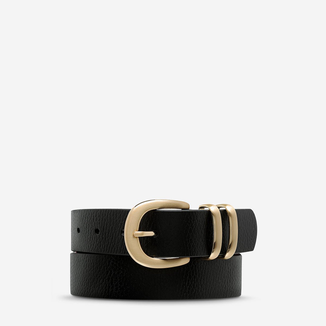 Let It Be Belt - Black/Gold Status Anxiety