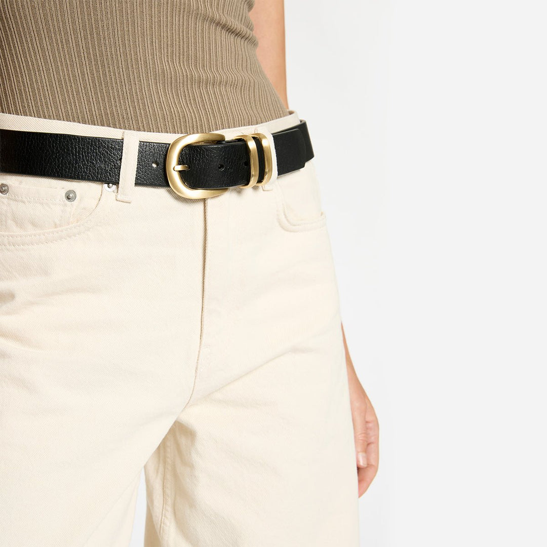 Let It Be Belt - Black/Gold Status Anxiety