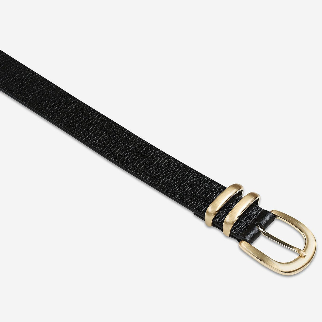 Let It Be Belt - Black/Gold Status Anxiety