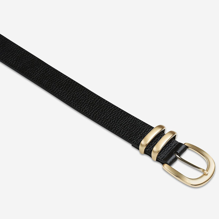Let It Be Belt - Black/Gold Status Anxiety