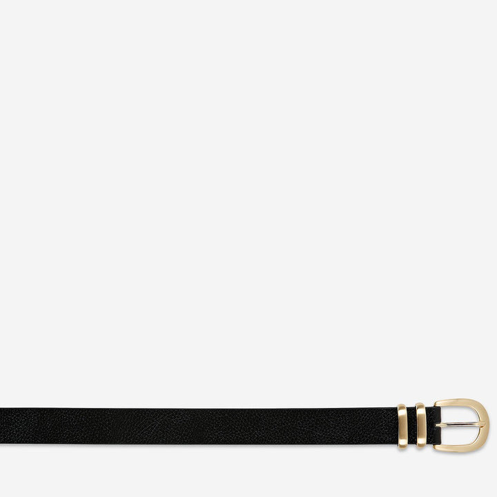 Let It Be Belt - Black/Gold Status Anxiety