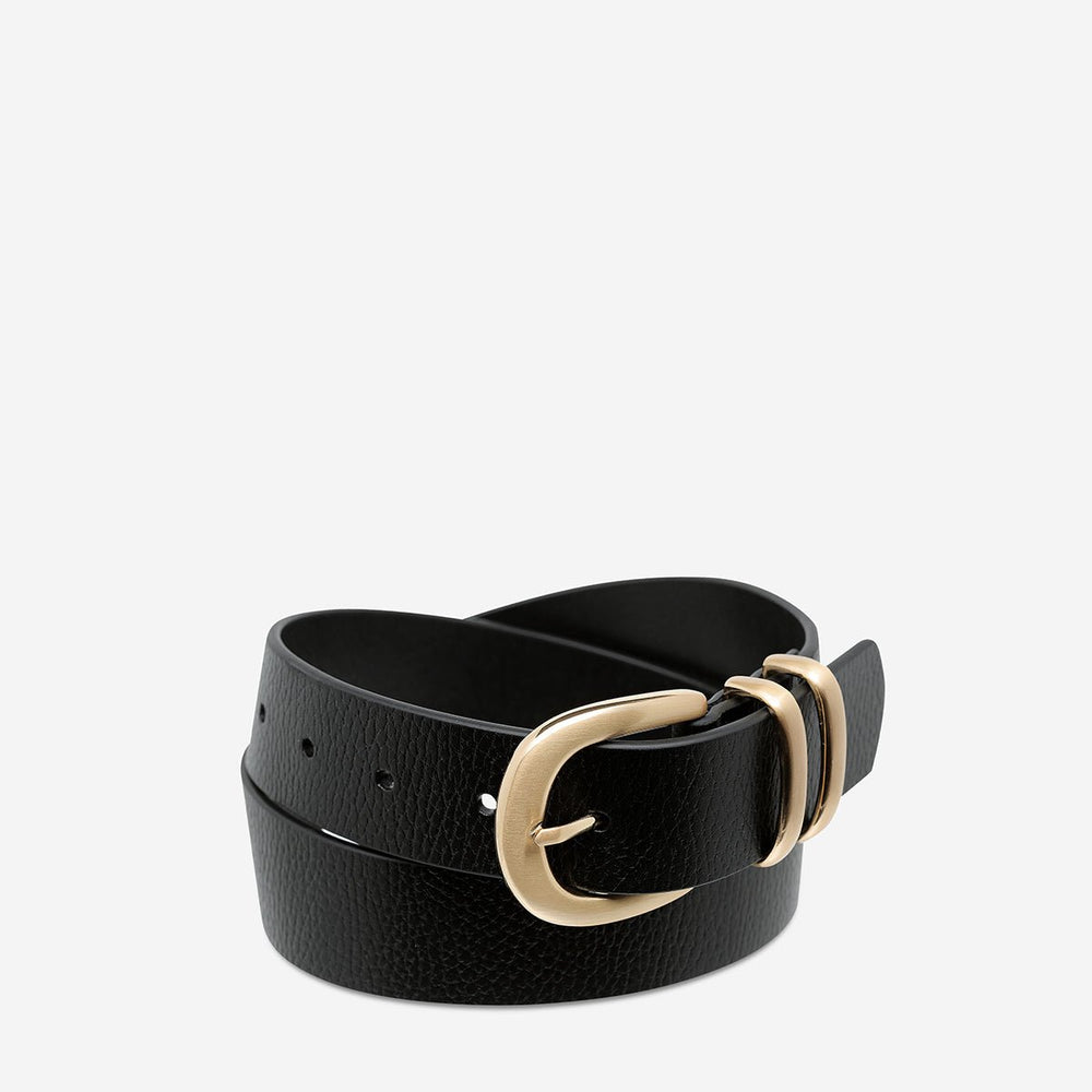 Let It Be Belt - Black/Gold Status Anxiety