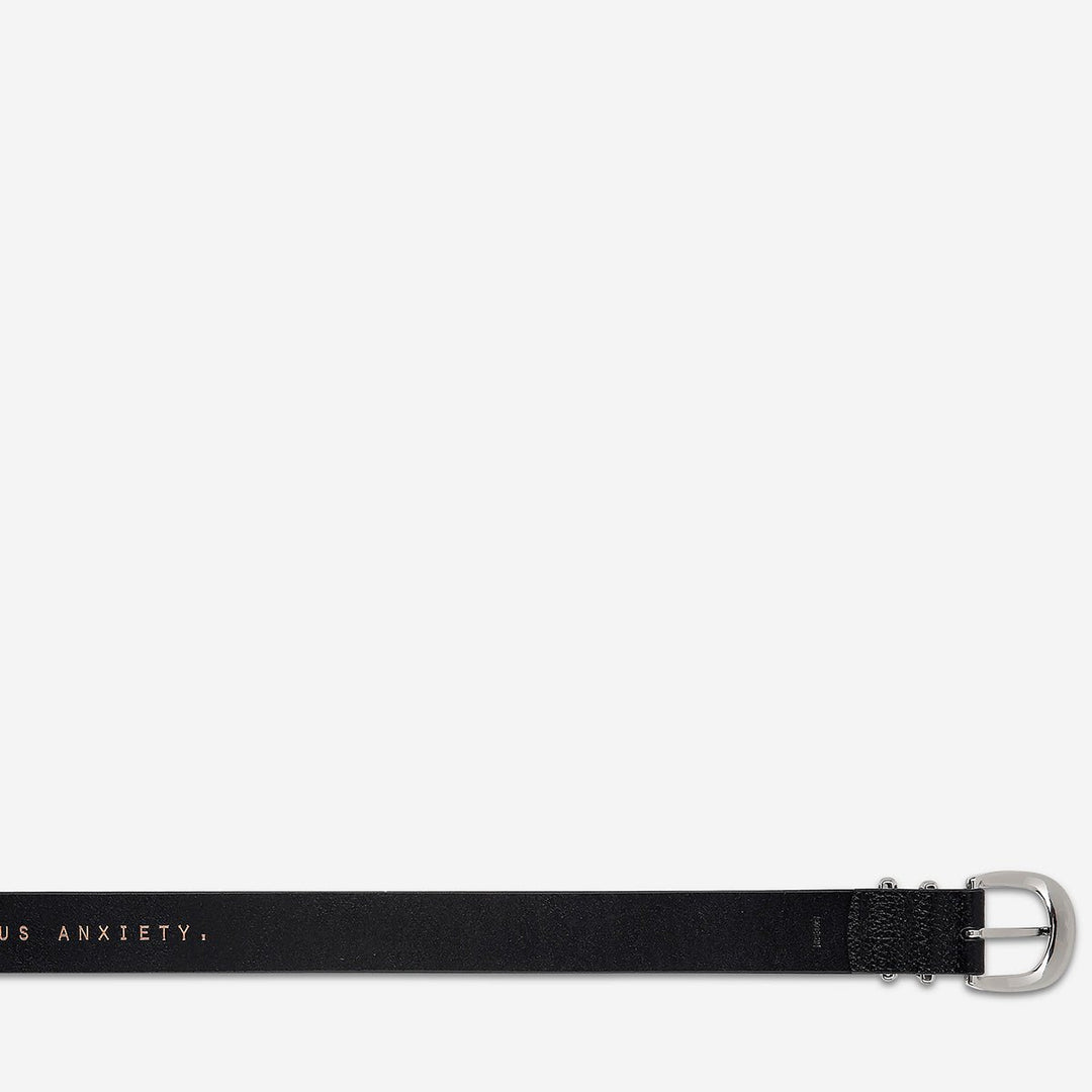 Let It Be Belt - Black/Silver Status Anxiety