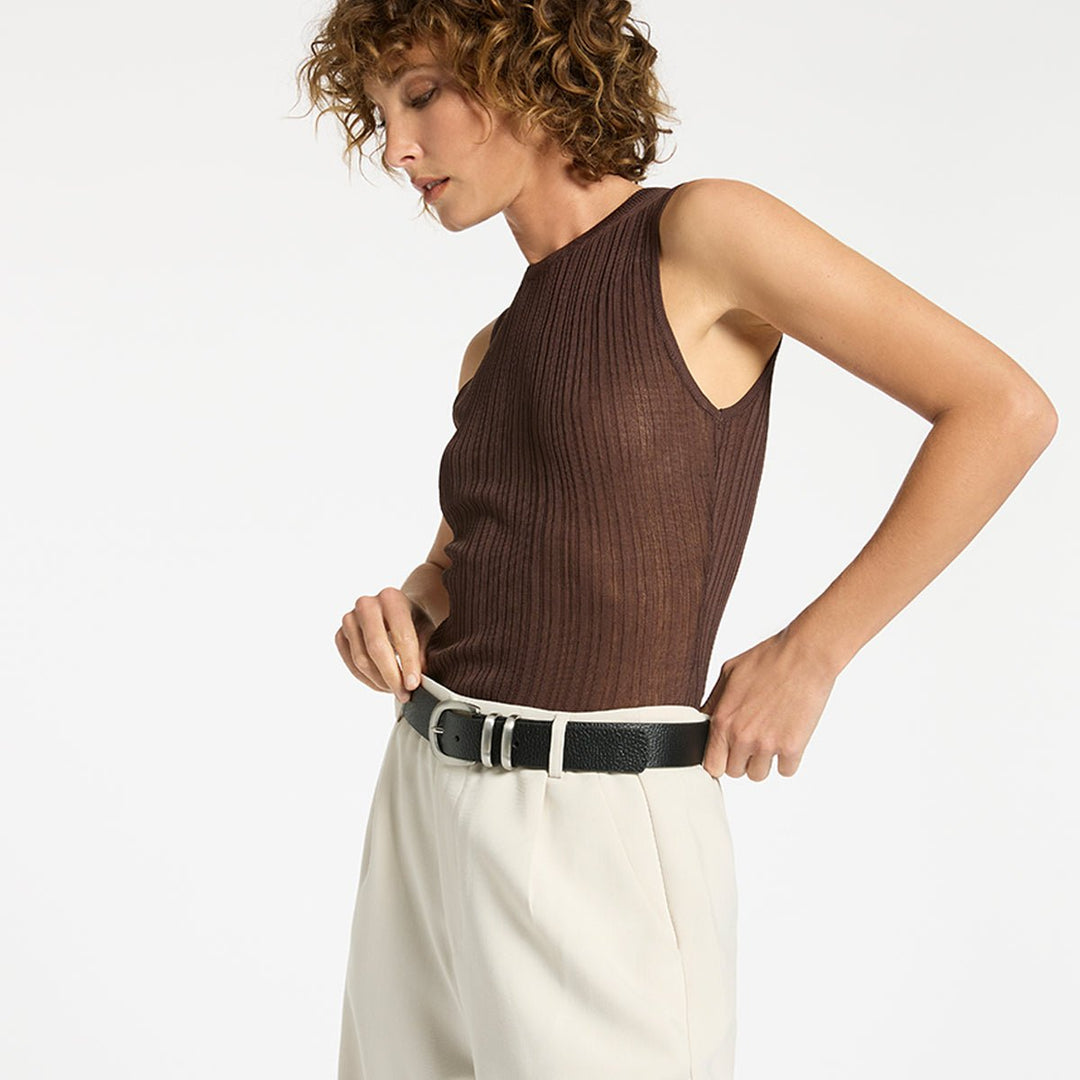 Let It Be Belt - Black/Silver Status Anxiety