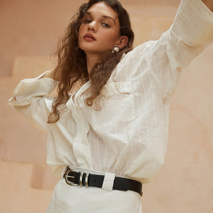 Let It Be Belt - Black/Silver Status Anxiety