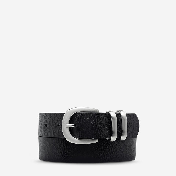 Let It Be Belt - Black/Silver Status Anxiety