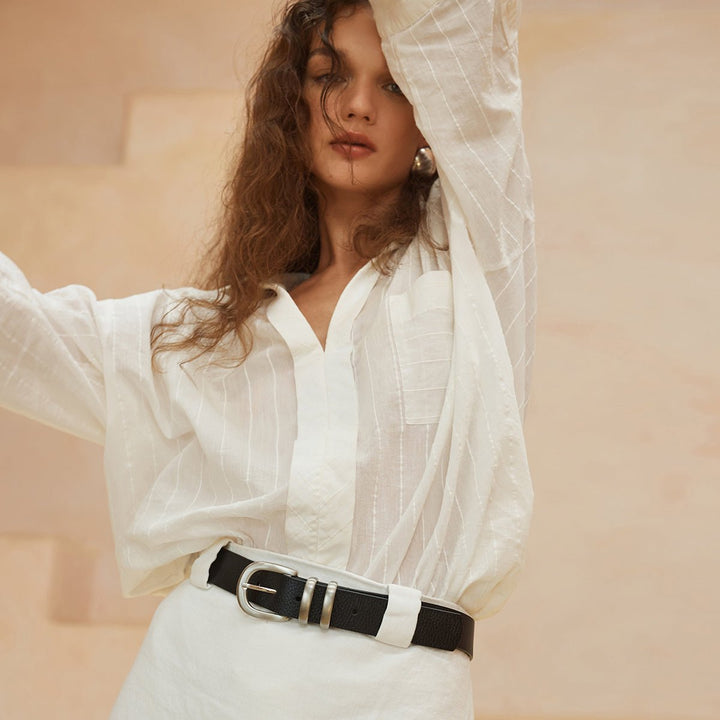 Let It Be Belt - Black/Silver Status Anxiety