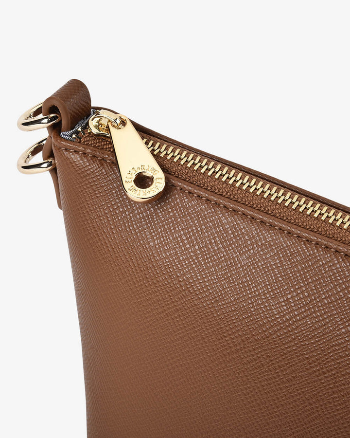 Leyton Crossbody - Tan Saffiano Handbag Elms and King