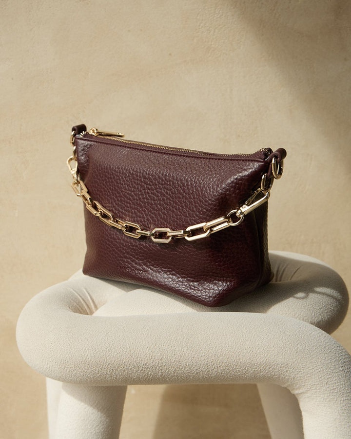 Leyton Crossbody - Wine Handbag Elms and King