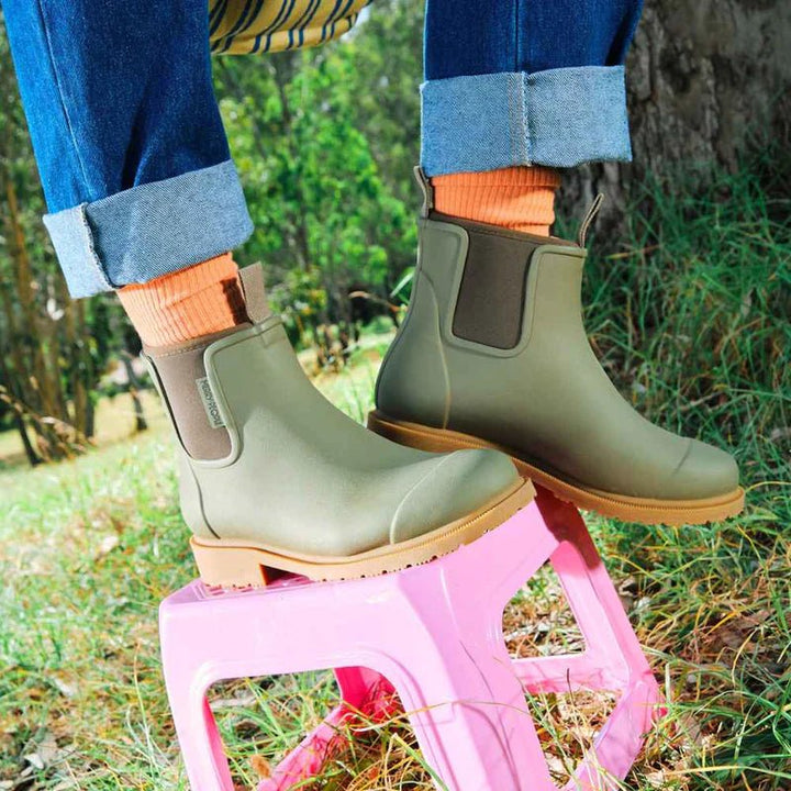 Merry People Bobbi Gumboot - Khaki Gumboot Merry People