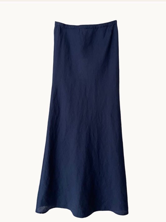 Linen Slip Skirt - Navy skirt Little Lies