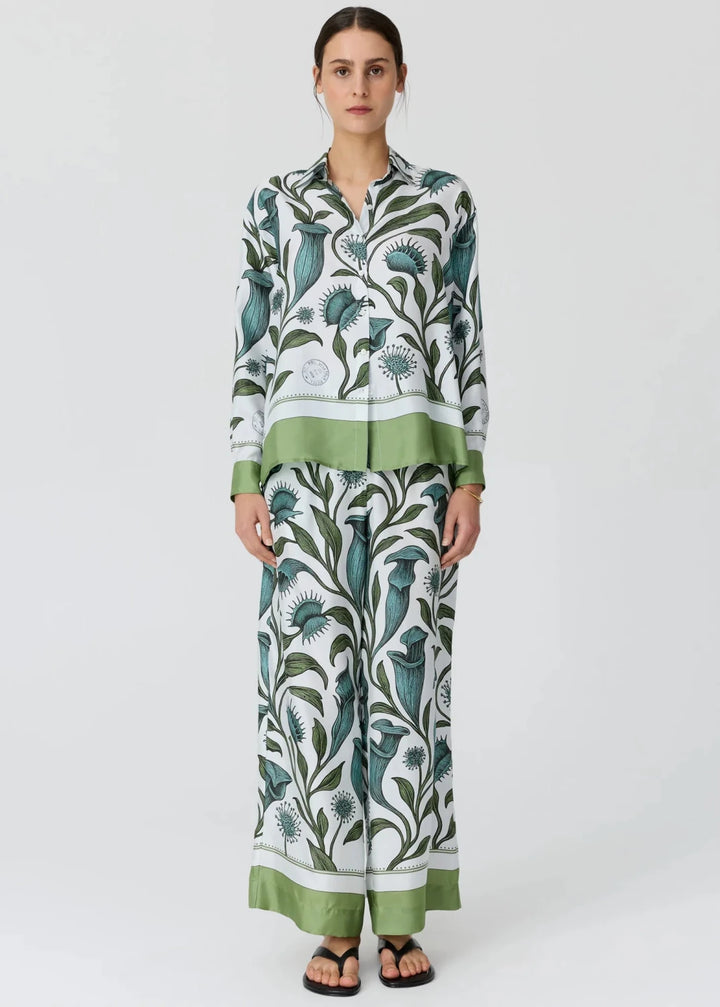 Linne Shirt - Linne Border print - Stanleyandstone