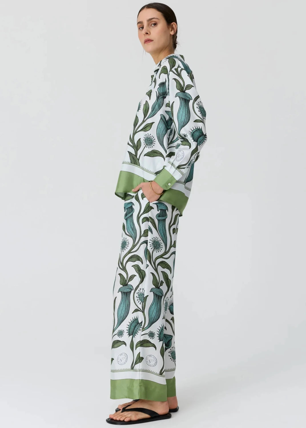 Linne Shirt - Linne Border print - Stanleyandstone