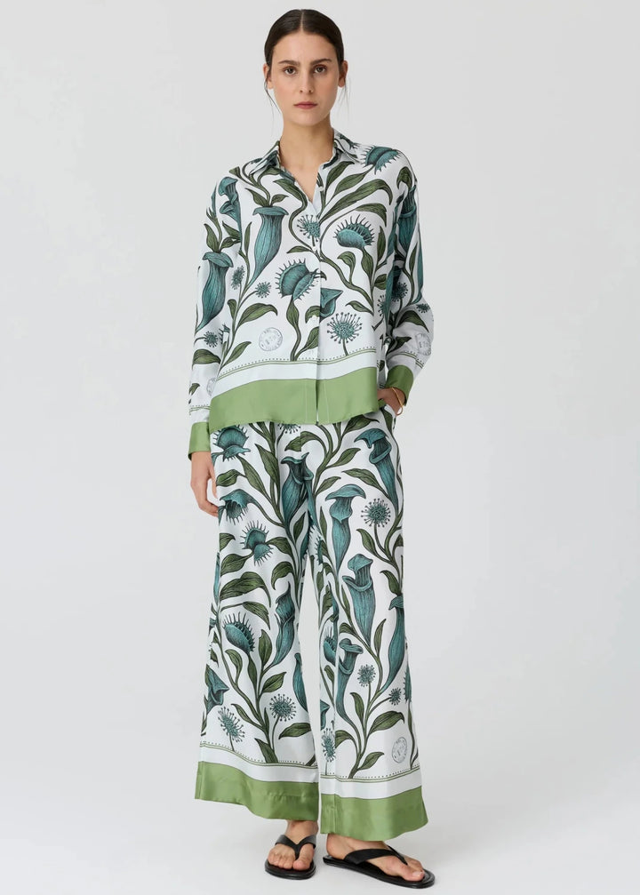 Linne Shirt - Linne Border print - Stanleyandstone