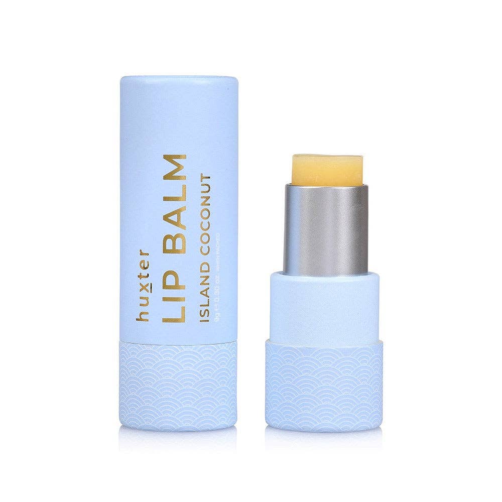 Lip Balm - Island Coconut - Pale Blue - 9gm Huxter
