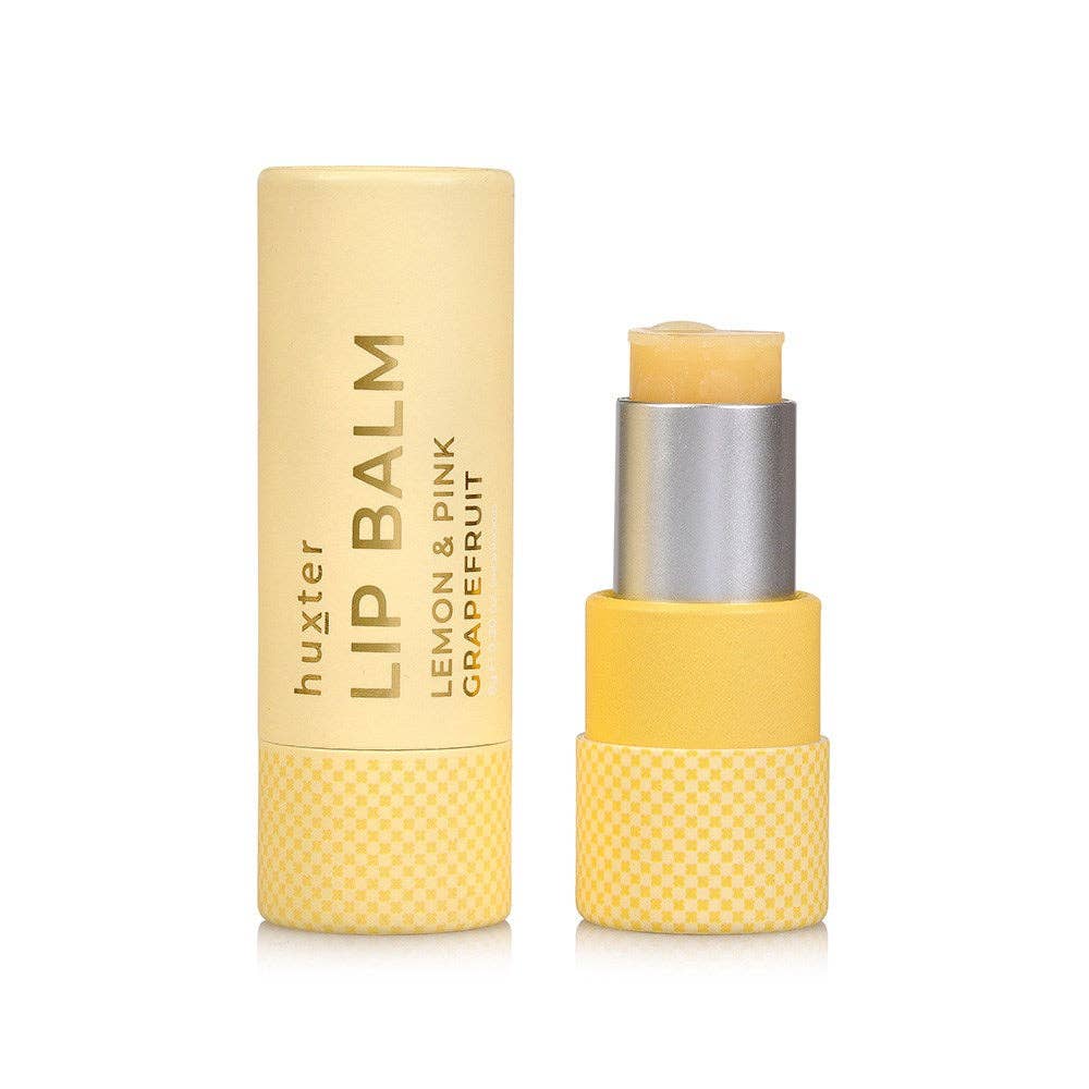 Lip Balm - Lemon & Pink Grapefruit - Pale Yellow - 9gm Huxter