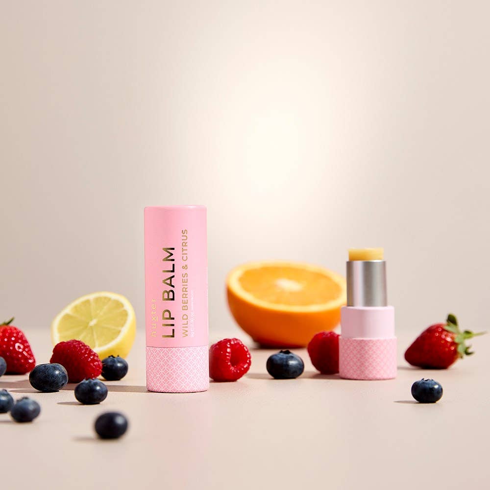 Lip Balm - Wild Berries &amp; Citrus - Pale Pink - 9gm Huxter