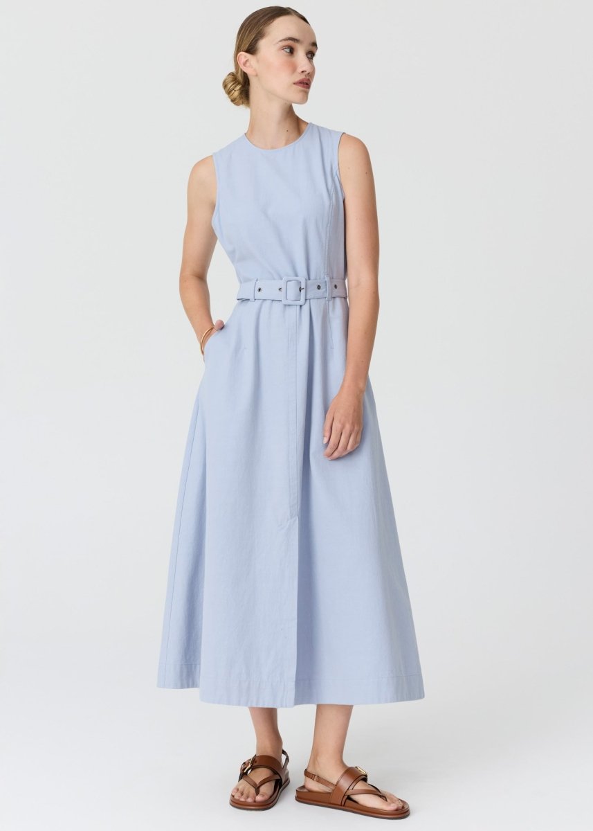Lira Belt Dress blue - Stanleyandstone