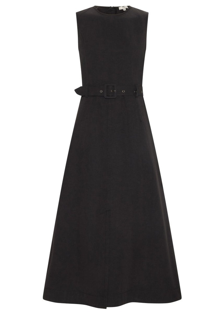 Lira Belt Dress - Off Black Dress POL