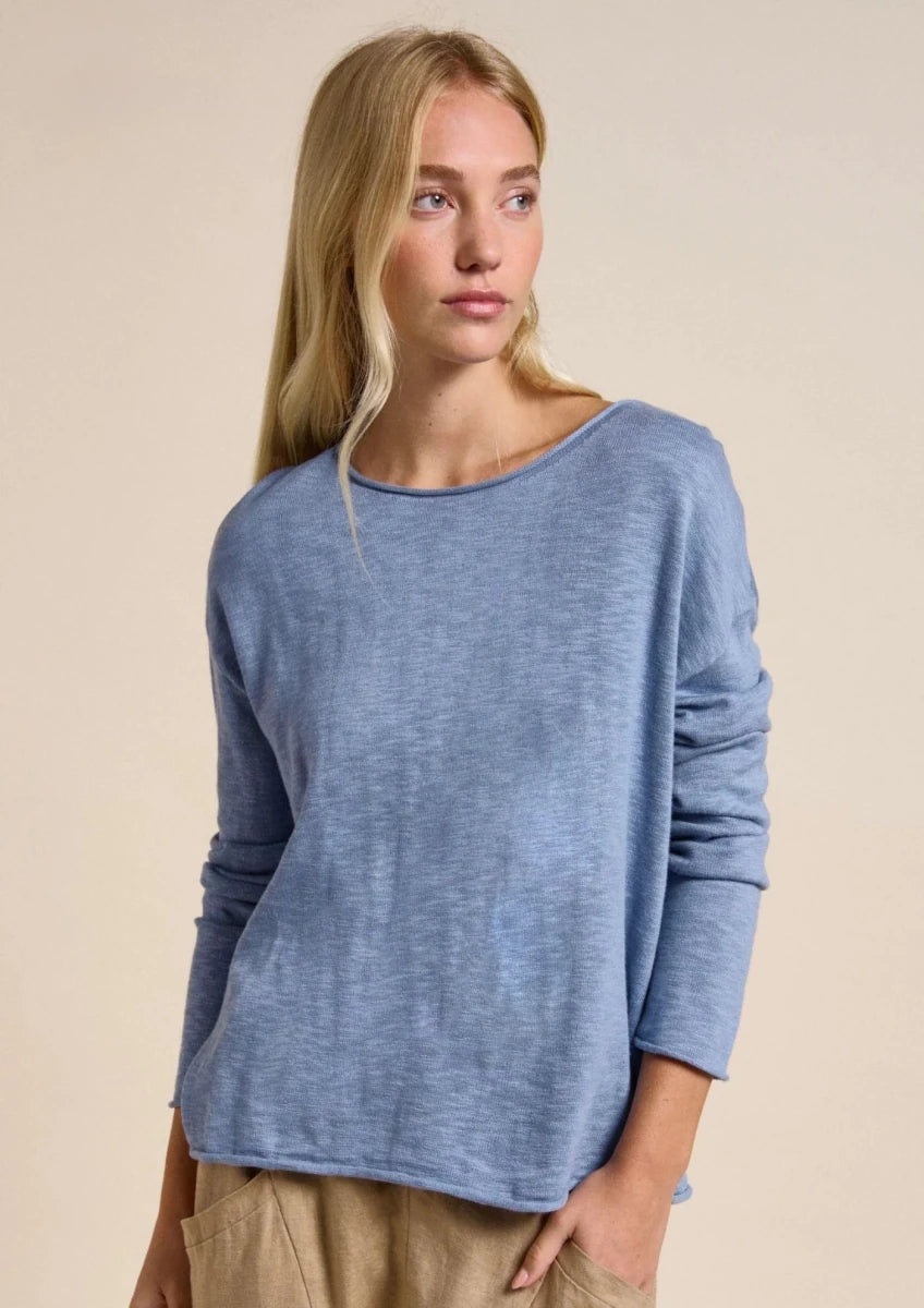 Little Lies Nellie Top - Steele Long Sleeve Tee Little Lies