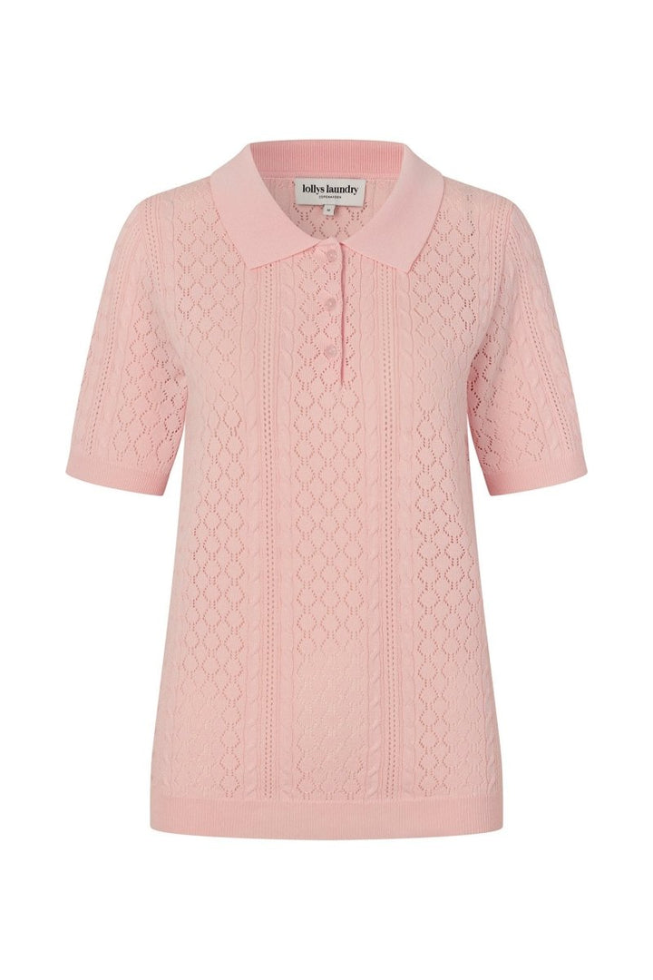 Lollys Laundry Alaia Polo Knit - Light Pink - Stanleyandstone