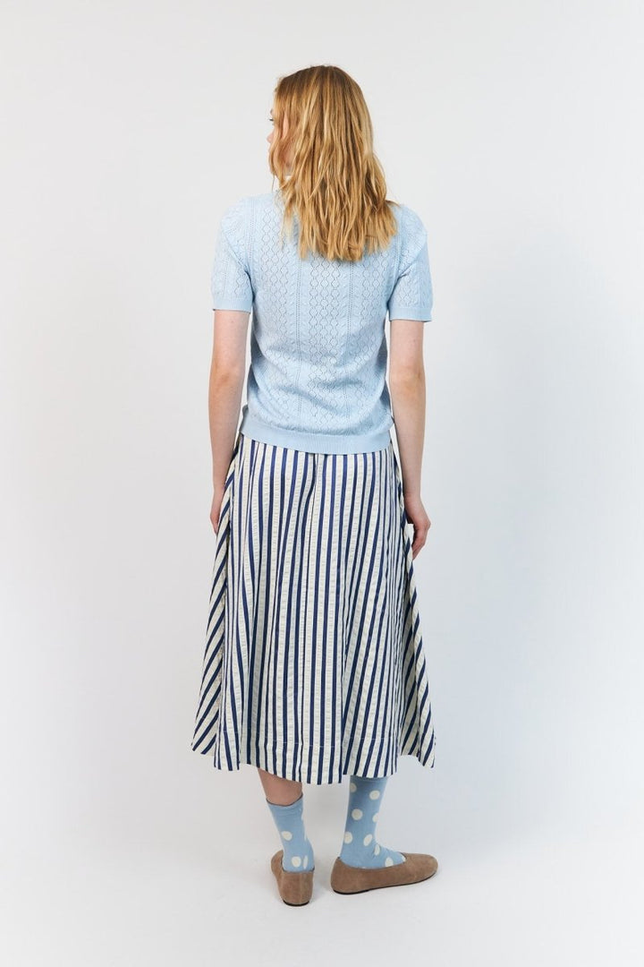 Lollys Laundry Bristol Midi Skirt - Blue - Stanleyandstone