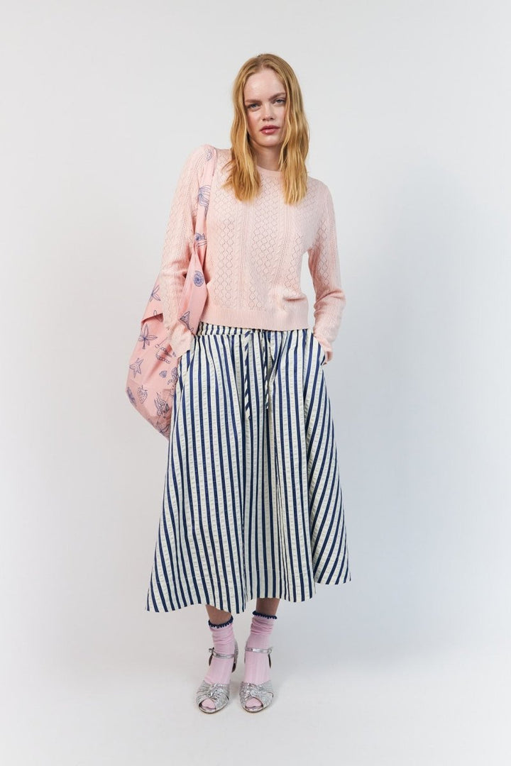 Lollys Laundry Bristol Midi Skirt - Blue - Stanleyandstone