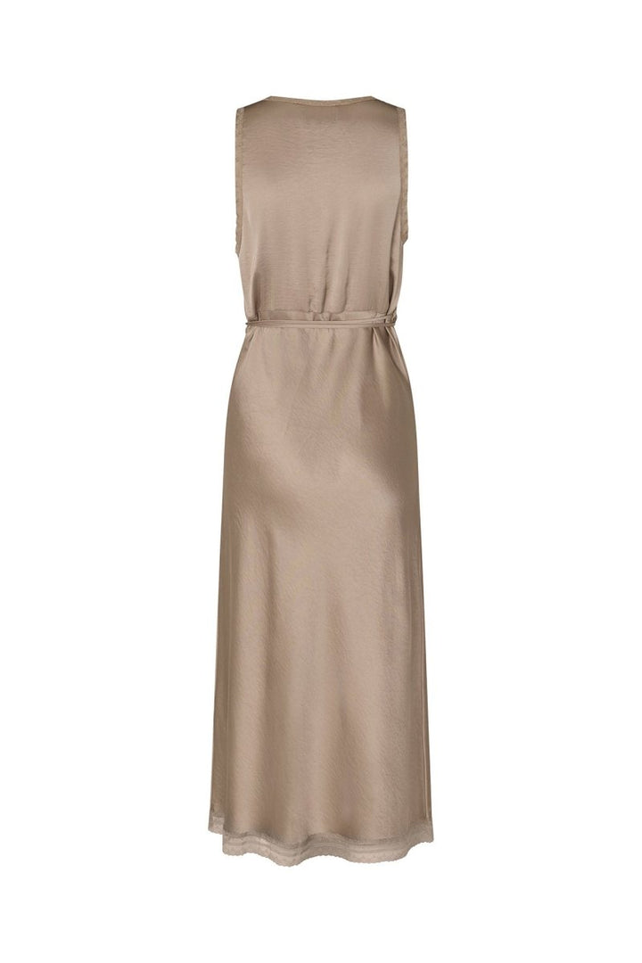 Lollys Laundry Clari Midi Dress - Beige - Stanleyandstone