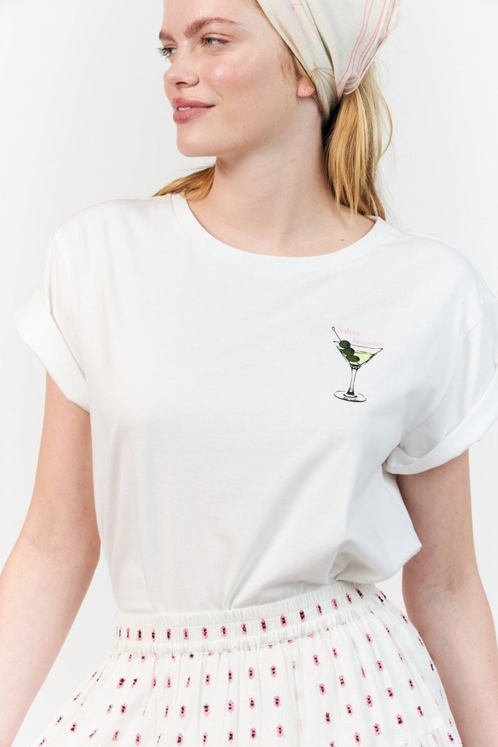 Lollys Laundry Eleanor T-Shirt - White - Stanleyandstone