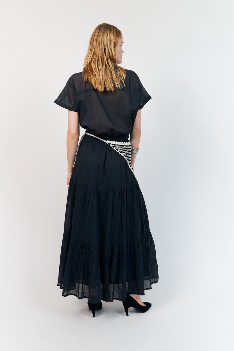 Lollys Laundry Mya Shirt - Washed Black - Stanleyandstone