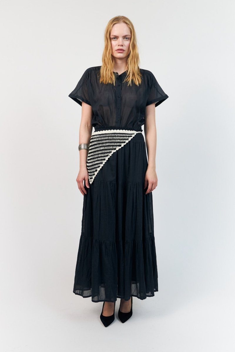 Lollys Laundry Mya Shirt - Washed Black - Stanleyandstone