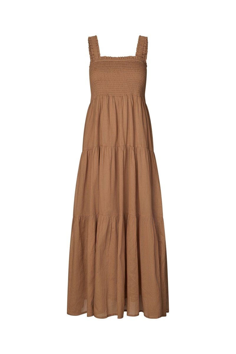 Lollys Laundry Nuda Maxi Dress - Camel - Stanleyandstone