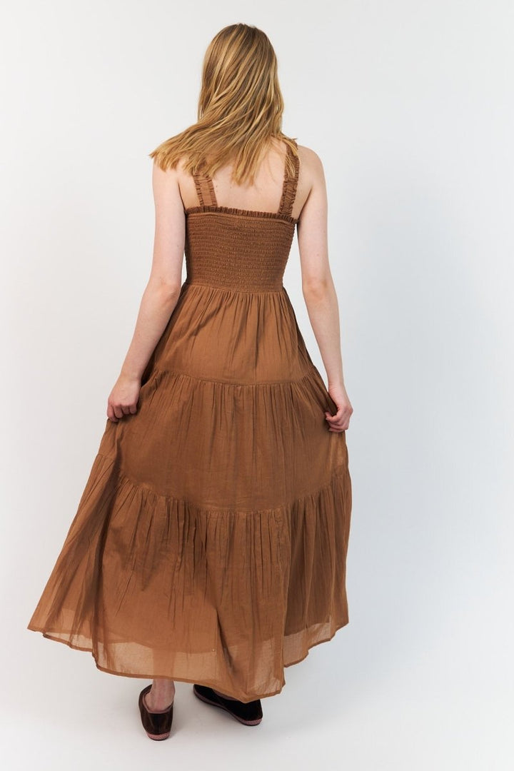 Lollys Laundry Nuda Maxi Dress - Camel - Stanleyandstone