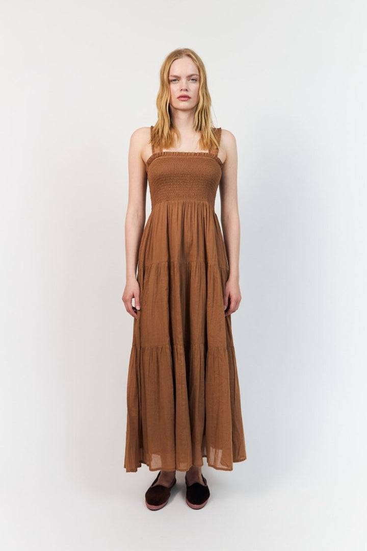 Lollys Laundry Nuda Maxi Dress - Camel - Stanleyandstone
