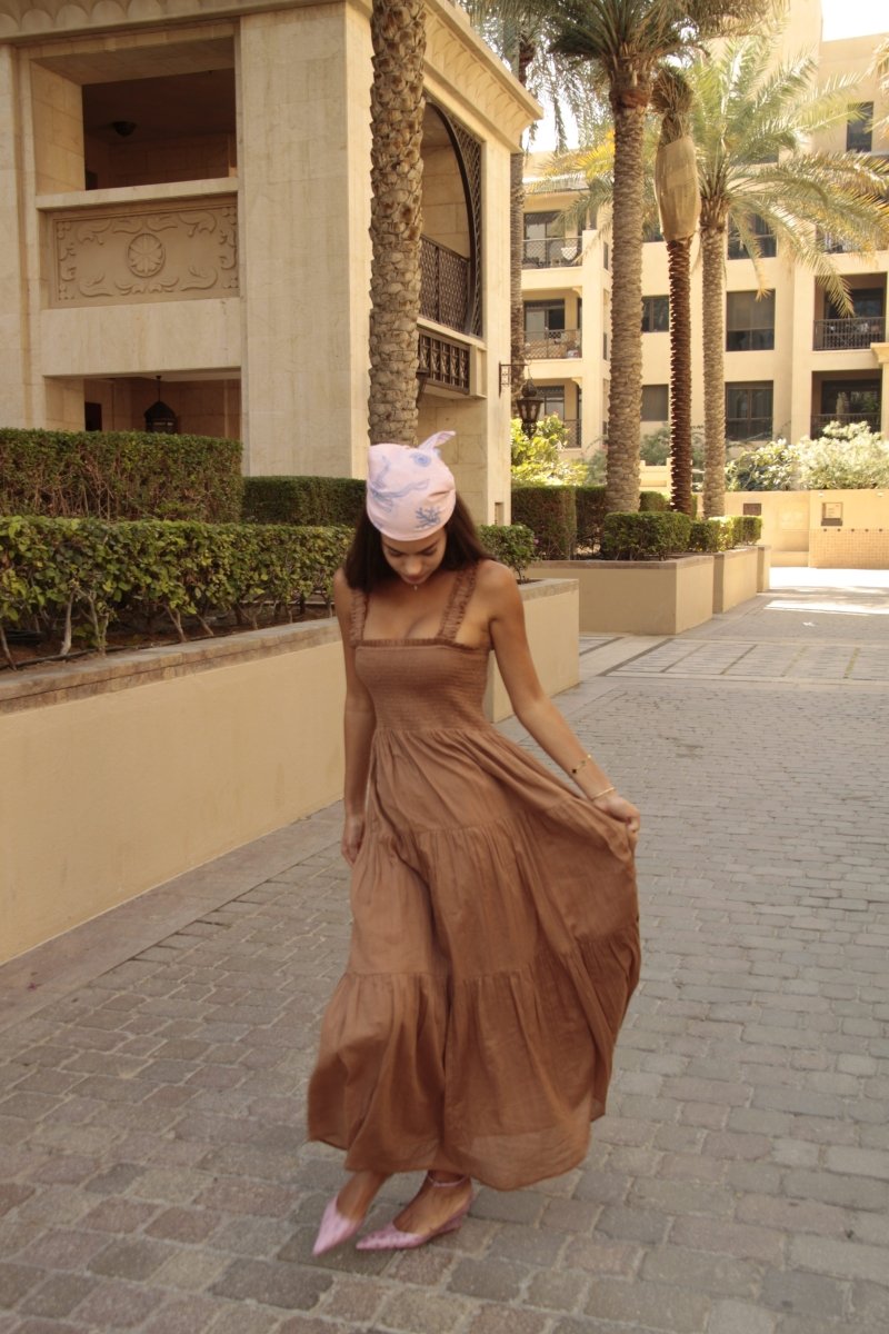 Lollys Laundry Nuda Maxi Dress - Camel - Stanleyandstone