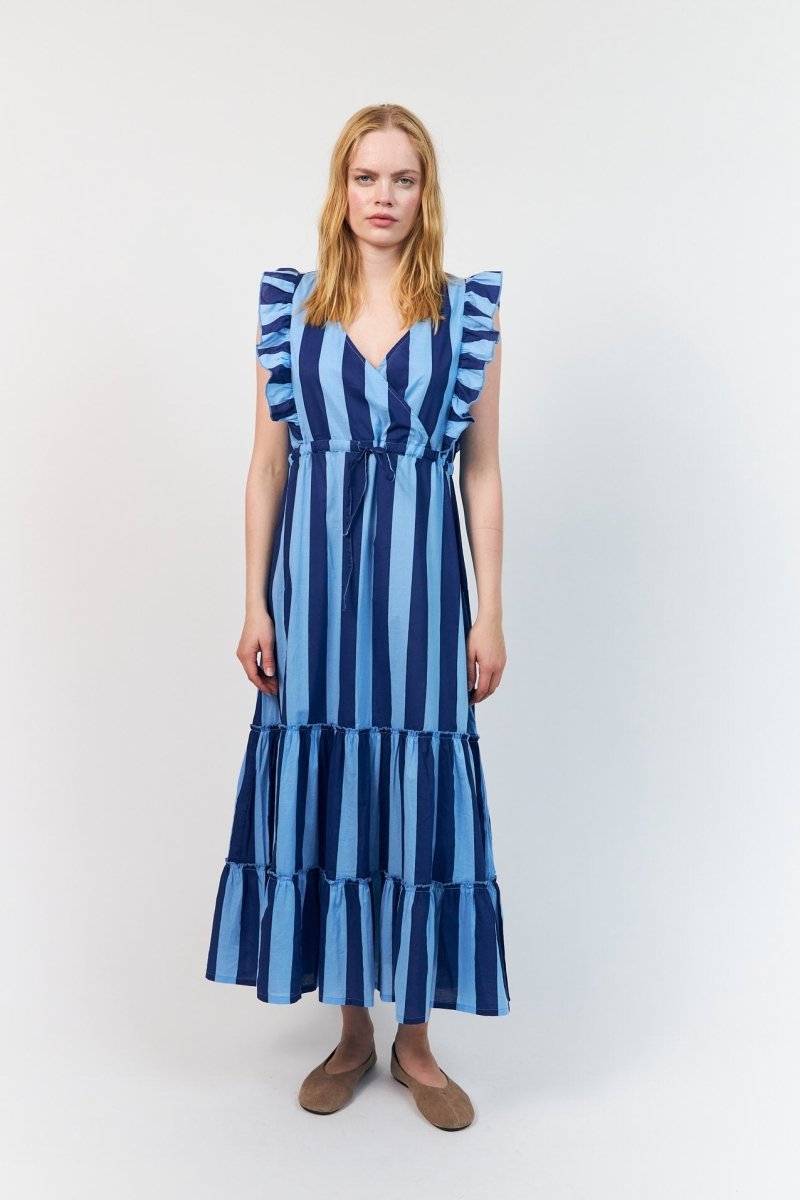 Lollys Laundry Samo Midi Dress - Blue - Stanleyandstone