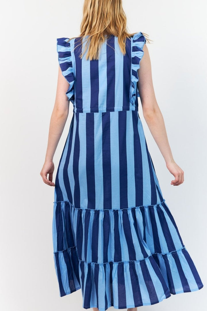 Lollys Laundry Samo Midi Dress - Blue - Stanleyandstone