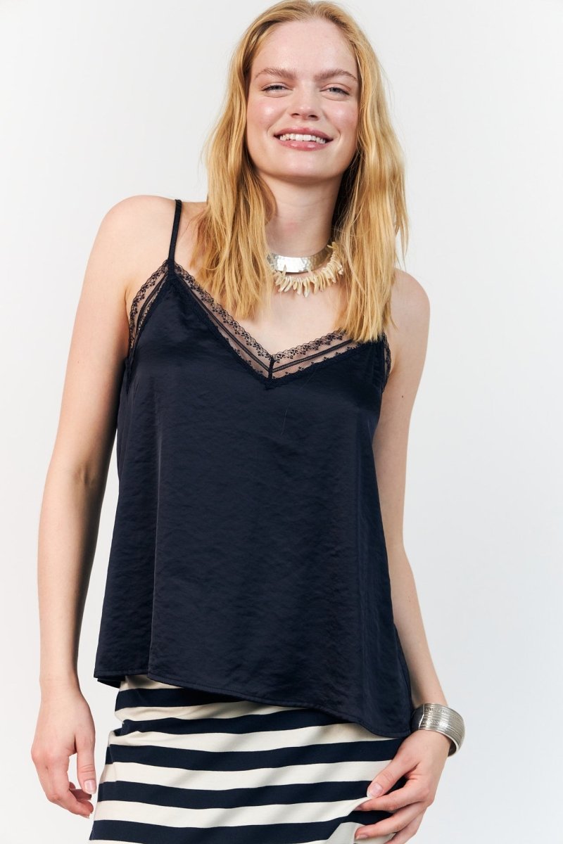 Lollys Laundry Viane Top - Dark Blue - Stanleyandstone