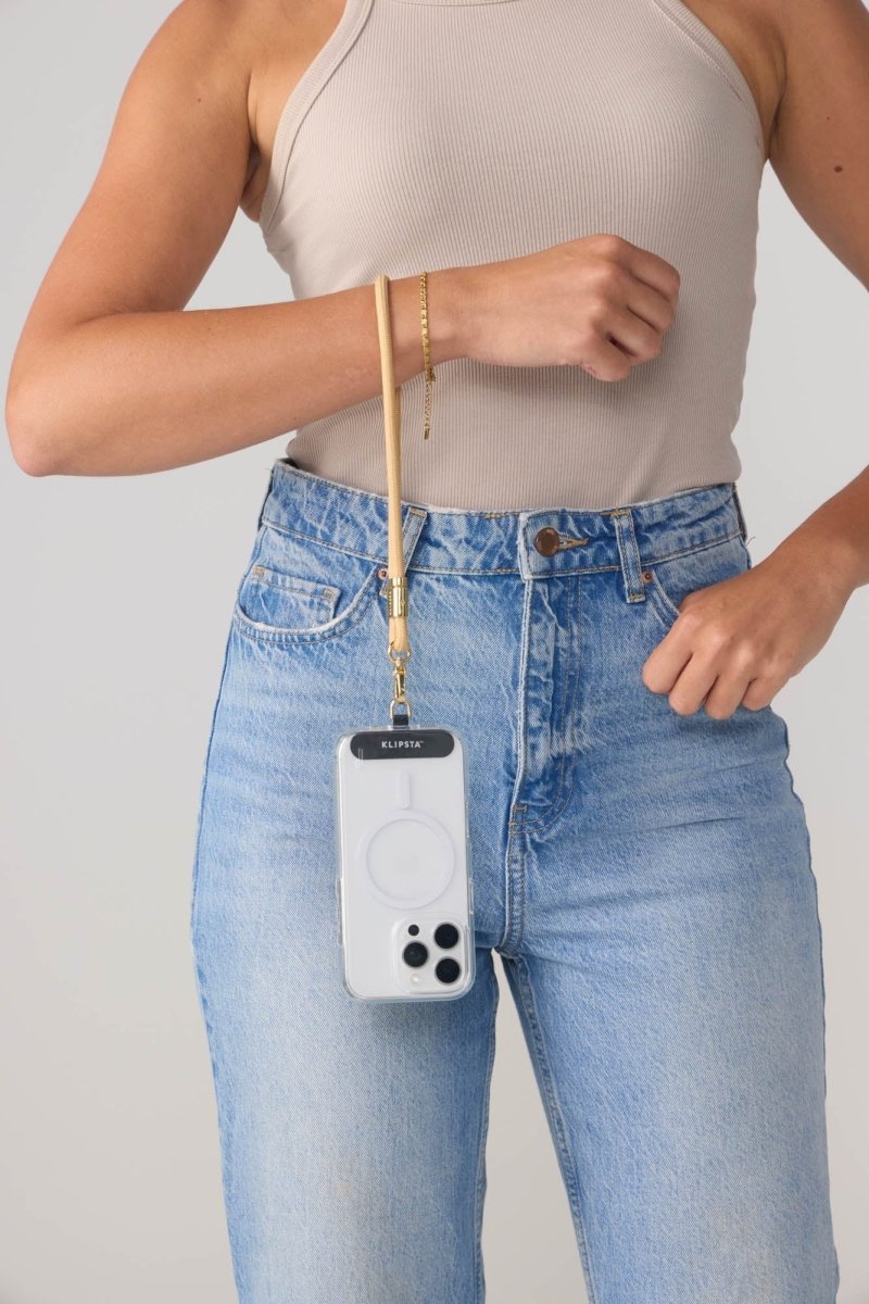 LOOP Phone Wrist Strap accessories KLIPSTA Tan Gold
