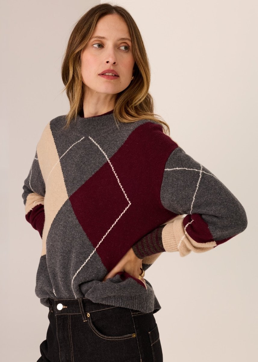 Loren Argyle Knit jumper POL