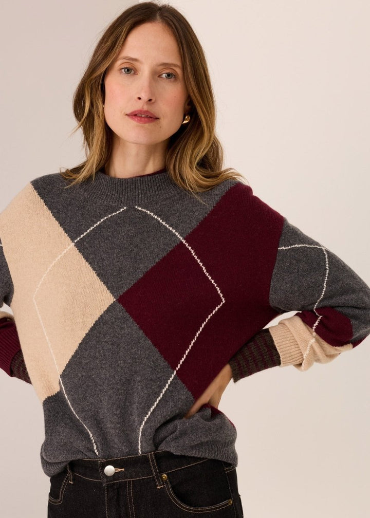 Loren Argyle Knit jumper POL