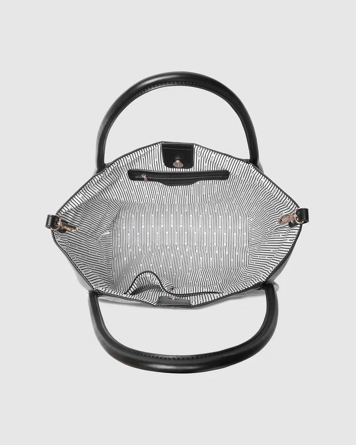 Louenhide - Sutton Shoulder Bag - Black Handbag Louenhide